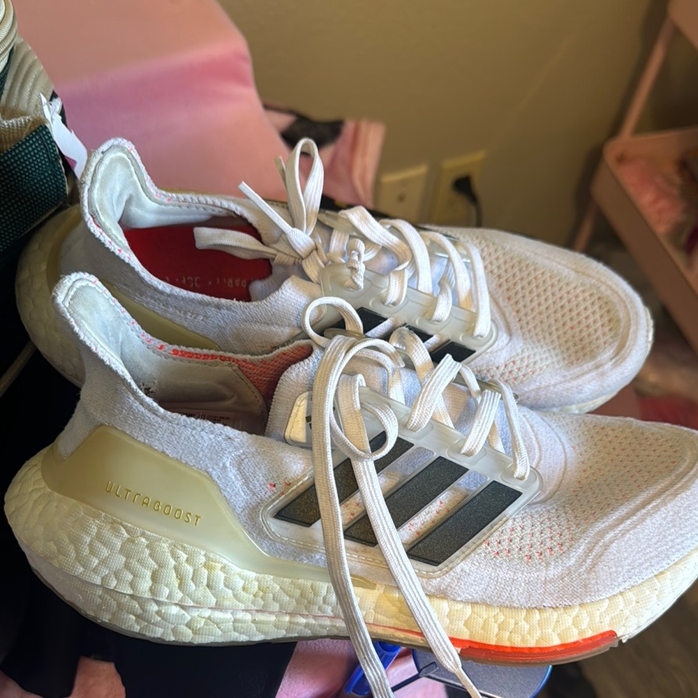 Adidas White and Black Sneakers Sleek Design